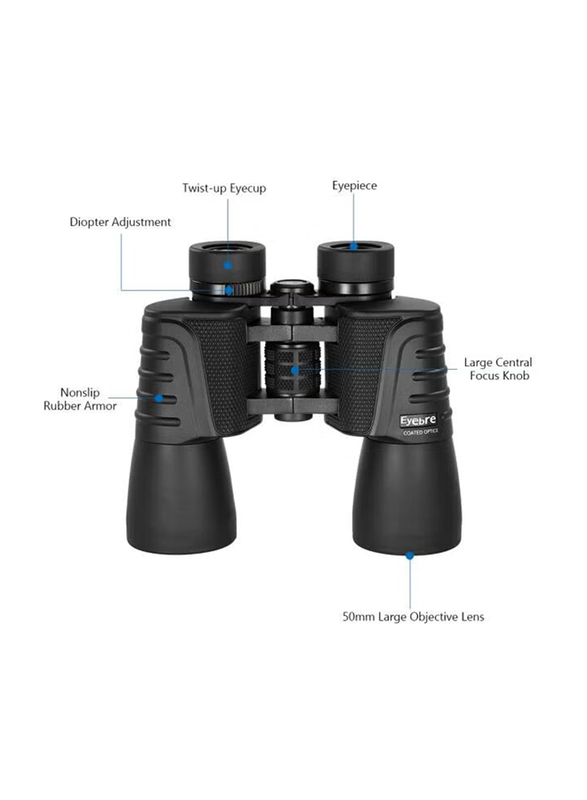 Eyebre One Size High-Powered Surveillance Binocular Telescope, DYY4893, Black