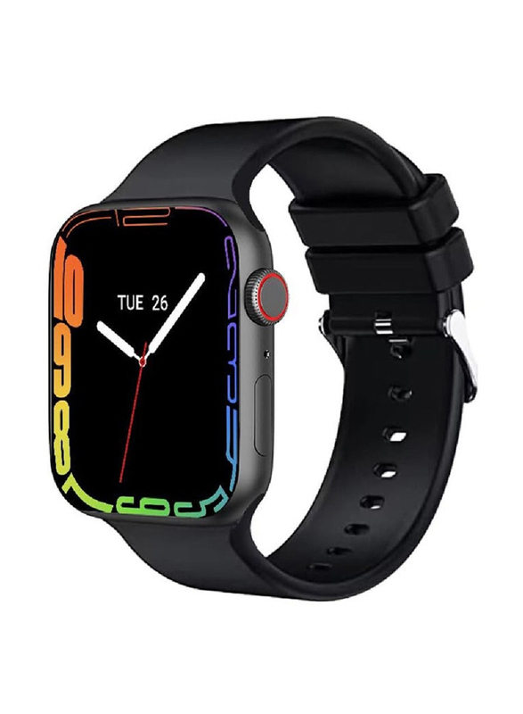 New Bluetooth Calling Full Screen Touch Heart Rate Monitoring Smartwatch, Black