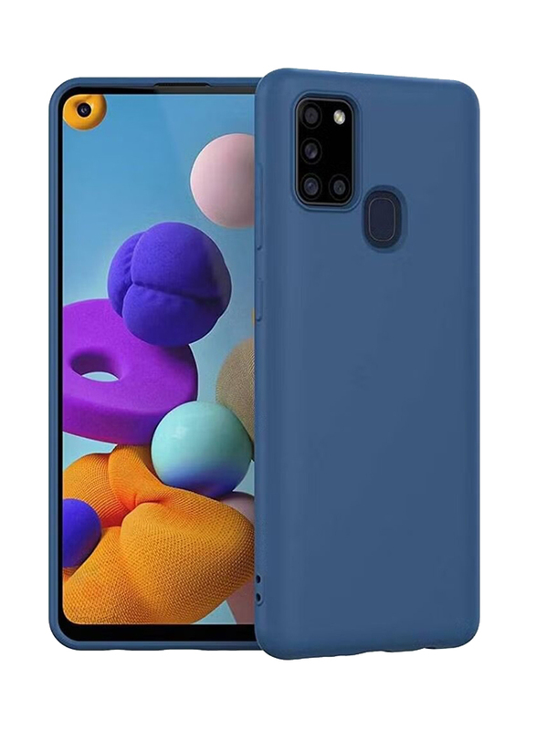 Samsung Galaxy A21s Protective Soft Silicone Mobile Phone Case Cover, Blue