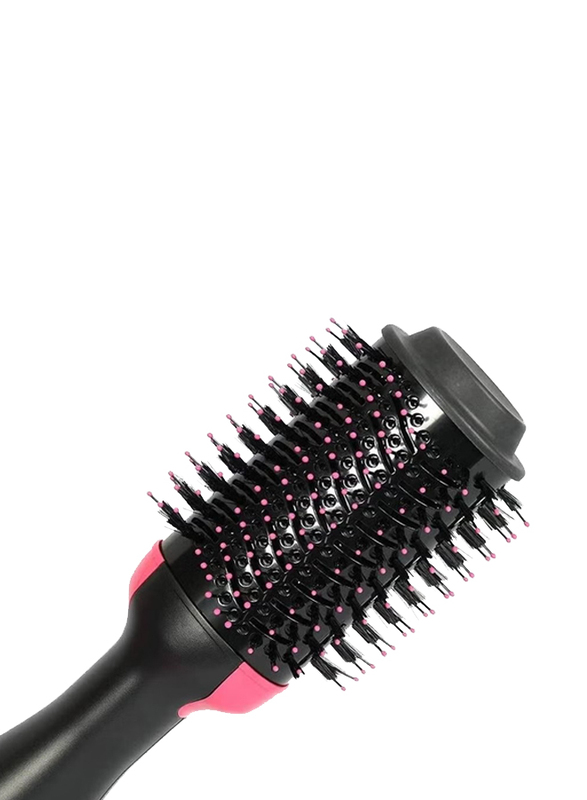 Arabest Hot Air Brush 3 in 1 Straightening Brush Volumizer and Hair Dryer, Pink/Black