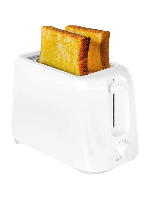 Arabest 2 Slice Bread Toaster with Removable Crumb Tray, 700W, White