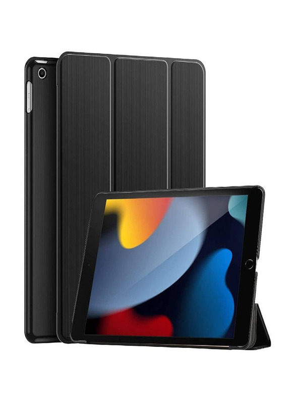 Dux Ducis Apple Ipad 10.2 Model 2019 Slim Fit Lightweight Smart Trifold Stand Tablet Case Cover, Black