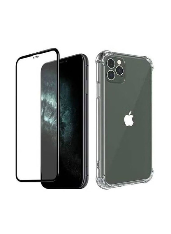 Apple iPhone 12 Pro Shockproof Bumper Mobile Phone Case Cover with Screen Protector, Clear