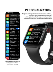 HW12 1.57-inch Square Screen Smartwatch with Bluetooth HD Call, Black