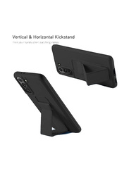 Samsung Galaxy S21 FE 5G Protective Car Mount Kickstand & Holder Premium Silicone Mobile Phone Case Cover, Black