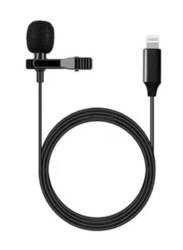 Professional Lavalier Microphone Lightning Port, Black