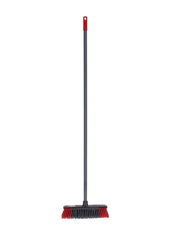 

Delcasa 100cm Broom with Handle, Red/Grey