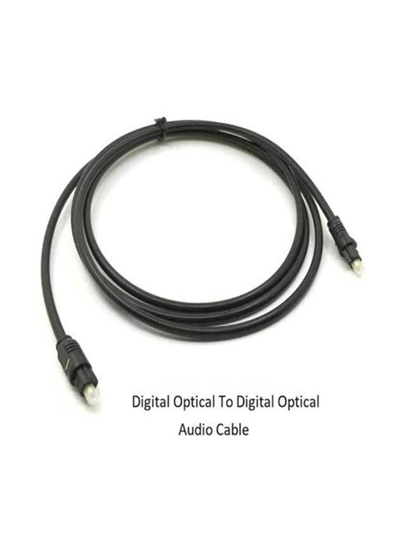 1.5-Meter Digital Audio Optical Cable, Fiber Optical Male to Fiber Optical for Audio Devices, Black