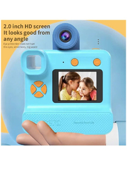 Kids Camera Instant Print Camera with TF Card Print Paper, 26MP, 1080P, Blue