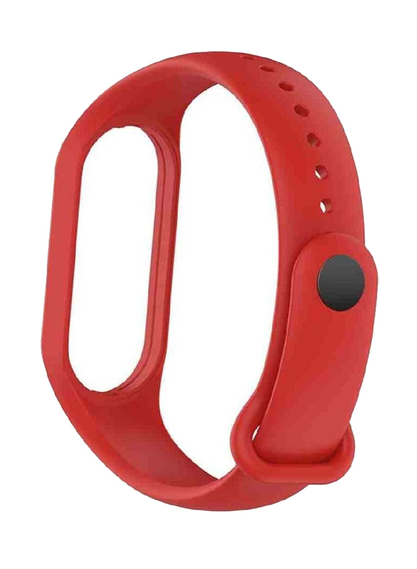 Replacement Soft Silicone Strap for Xiaomi Mi Band 7, Red