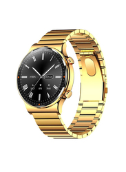 Haino Teko Germany Full Touch Screen Smartwatch, Stainless Steel, Bluetooth Call, IP68 Waterproof, Gold