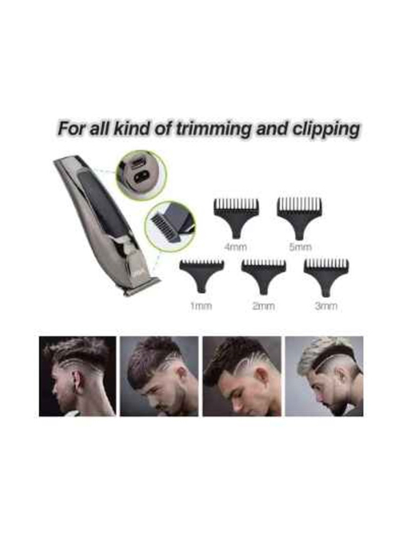 VGR Professional Waterproof Display Grooming Titanium Ceramic Blade Hair Trimmer, Black