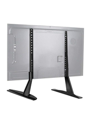 Perlesmith Universal Table Top TV Stand with Adjustable Height Leg Holds Up to 110Lbs for 22 to 65 Inch Flat Screen LCD Tv's, Pstvs01, Black