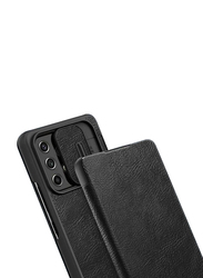 Nillkin Samsung Galaxy A23 4g/5g Qin Leather Mobile Phone Case Cover with Slide Camera Protection, Black