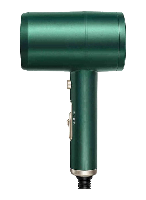 Three-Speed Wind Speed Intelligent Constant Temperature No Hair Damage Hair Dryer with Overheat Protection, Green