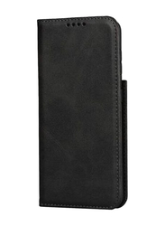 Samsung Galaxy S21 Plus 5G Leather Folio Flip Mobile Phone Case Cover, Black