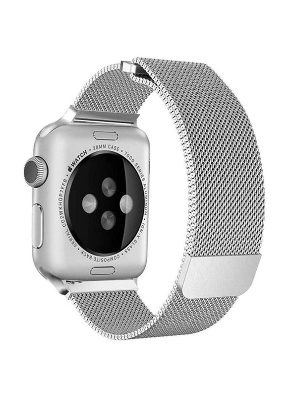 Replacement Mesh Loop Strap for Apple Watch 42/44mm, Silver