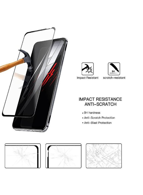 ZTE Nubia Red Magic 6s Pro Full Coverage HD Anti-Scratch Bubble-Free Mobile Phone Tempered Glass Screen Protector, Clear