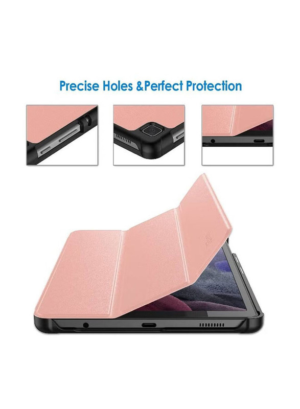 Samsung Galaxy Tab A7 Lite Protective Stand Slim Lightweight Folio Hard Shell Back Case Cover, Rose Gold