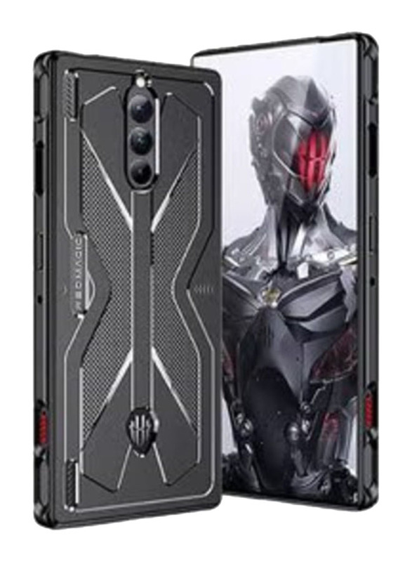 Olliwon Nubia Red Magic 8 Pro Silicone Mobile Phone Case Cover, Black