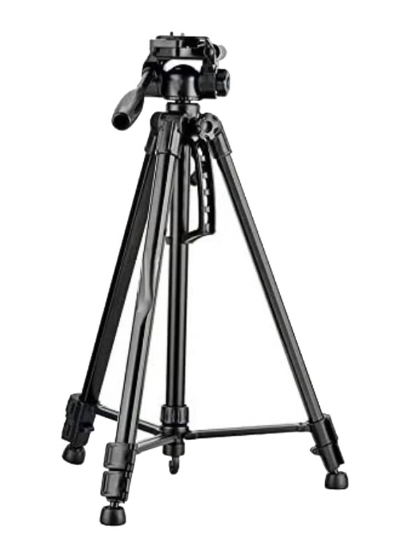 Aluminium Tripod with 3 Way Pan Tilt Head for Camera, Black