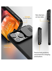 Nillkin Apple iPhone 15 Pro Max 2023 MagSafe Magnetic Protective Slide Camera Protection CamShield Pro Mobile Phone Case Cover, Black