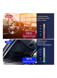 Foldable Car Sunshade, Black