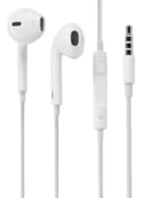 Wired 3.5mm In-Ear Earphone with Mic, White