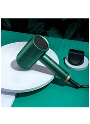 Three-Speed Wind Speed Intelligent Constant Temperature No Hair Damage Hair Dryer with Overheat Protection, Green