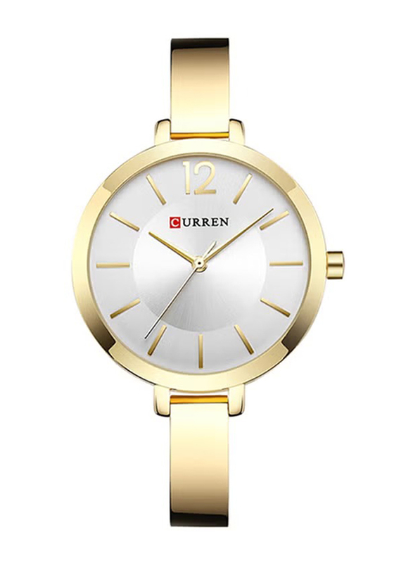 Curren Analog Watch for Men with Stainless Steel Band, Water Resistant, GET15592792, Gold-Silver