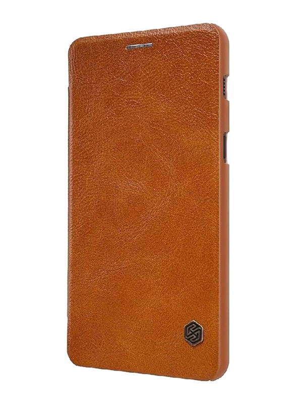 Nillkin Samsung Galaxy A8 Qin Series Leather Mobile Phone Flip Case Cover, Brown