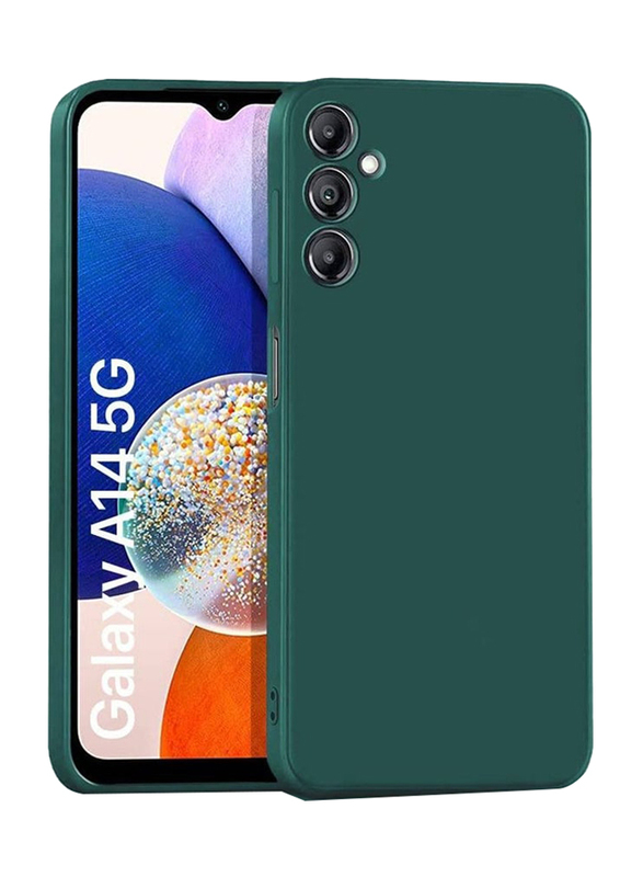 Samsung Galaxy A14 5G Protective Shockproof Soft Liquid Silicone Mobile Phone Case Cover, Green