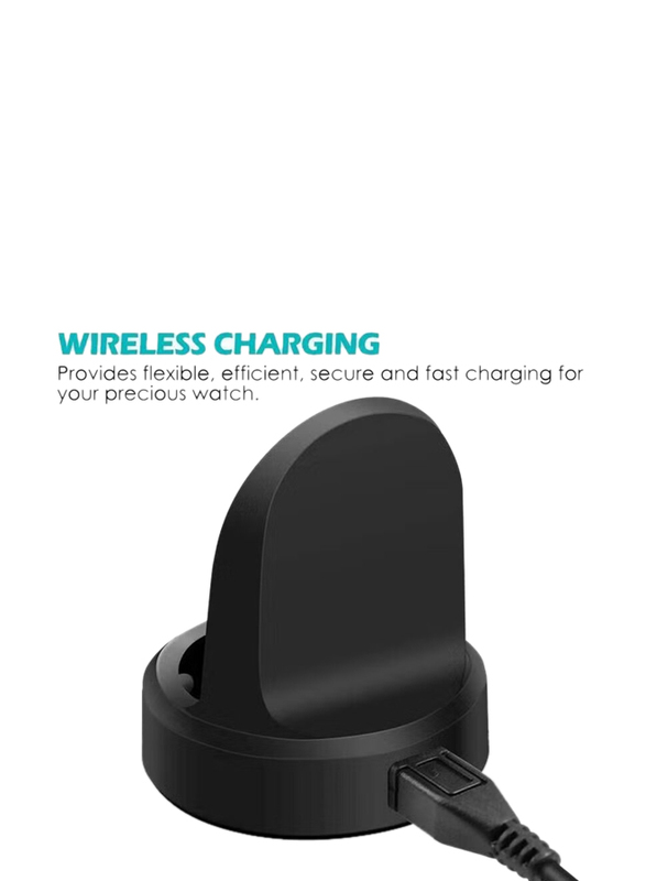 Magnetic Wireless Power Charging Dock Station for Samsung Watch Gear S4, Black