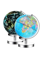 8-inch Illuminated Led World Globe, Blue