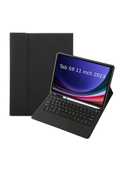 Dux Ducis Wireless Bluetooth English Keyboard Ultra Slim Case Cover for Samsung Galaxy Tab S9 11 Inch 2023, Black