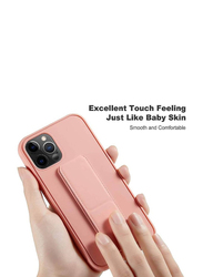 Apple iPhone 13 Pro Max Protective Silicone Mobile Phone Case Cover with Strap Supports Magnetic Car Mount, Pink