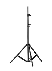 Aluminium Alloy Studio Photography Light Tripod Stand with Ball Head Cellphone Clamp, Black