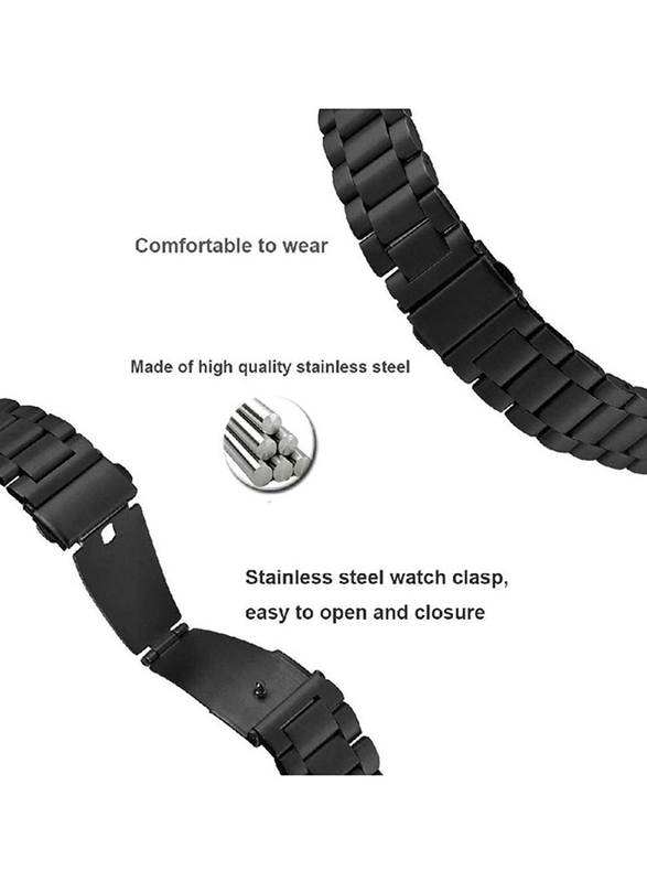 Stainless Steel Watch Band for Apple Watch 44mm/42mm, Black