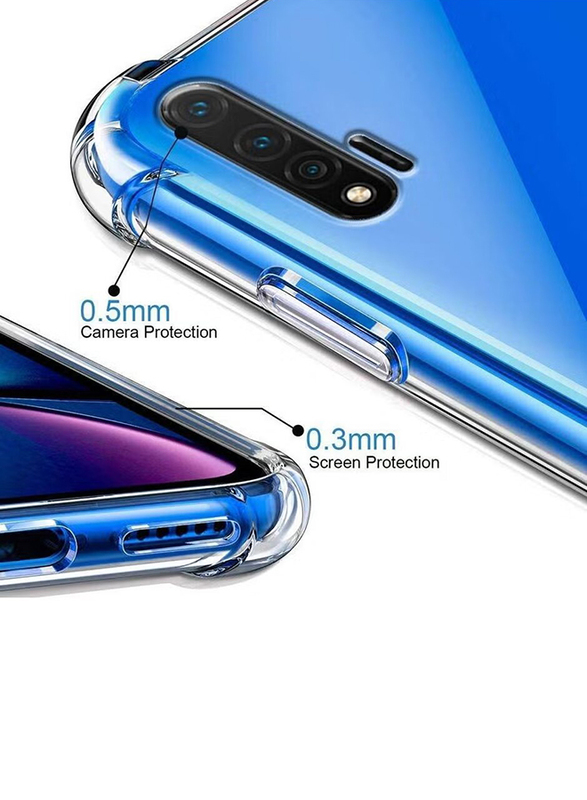 Huawei Nova 6 5G Reinforced Corners TPU Shock-Absorption Flexible Mobile Phone Case Cover, Clear