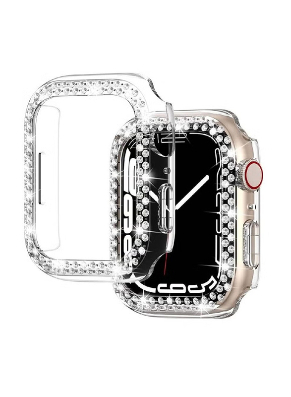 Diamond Watch Cover Guard Shockproof Frame for Apple Watch 41mm, Clear