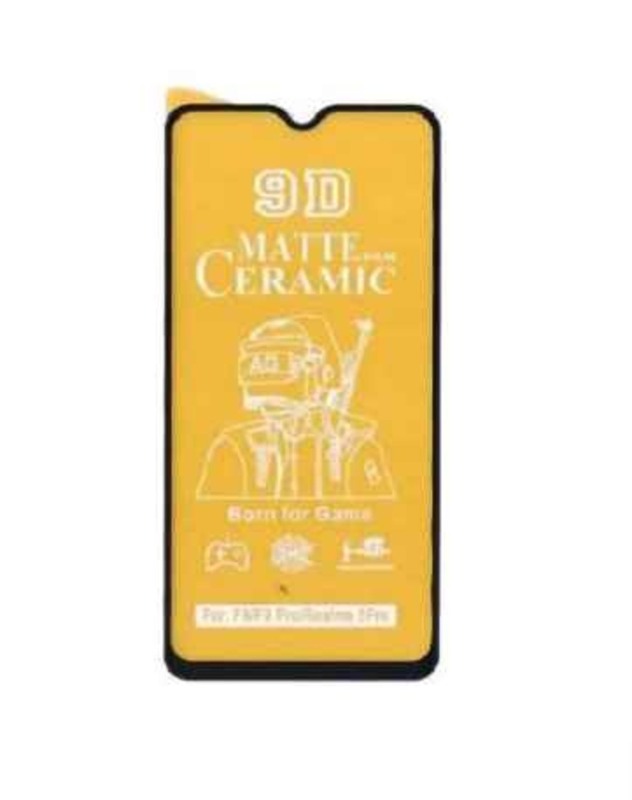 Oppo F9/F9 Pro Nano Ceramic 9D Anti Finger Print Screen Tempered Glass Protector, Clear/Black