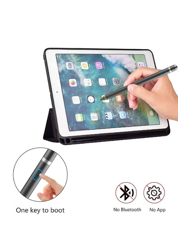 Universal Tablets Fine Point Stylus Digital Active Pen for Touch Screens, Black