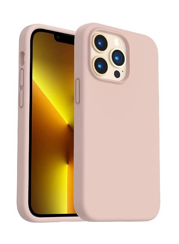 Apple iPhone 13 Pro Max Protective Soft Silicone Shockproof Slim Thin Mobile Phone Back Case Cover, Pink