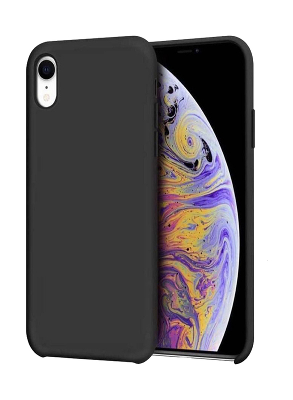 Apple iPhone XR 6.1-inch Soft Silicone Mobile Phone Back Case Cover, Black