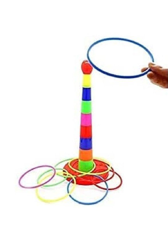 Colourful Plastic Toss Ring Game Set, Multicolour