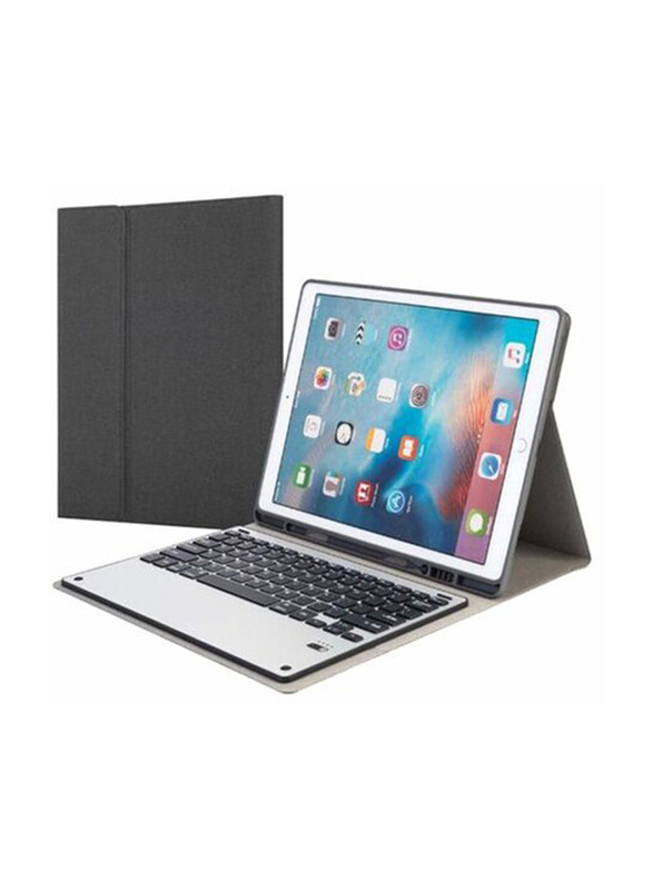 Bluetooth English Keyboard with Case Cover for Apple iPad Pro 12.9-inch, Black