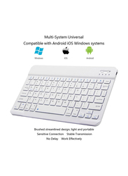 Gennext Ultra-Slim Rechargeable Portable Bluetooth English Keyboard and Mouse Combo, White