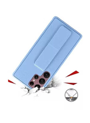 Samsung Galaxy S22 Ultra Premium Quality Car Mount Kickstand and Finger Grip Mobile Phone Case Cover, Sky Blue