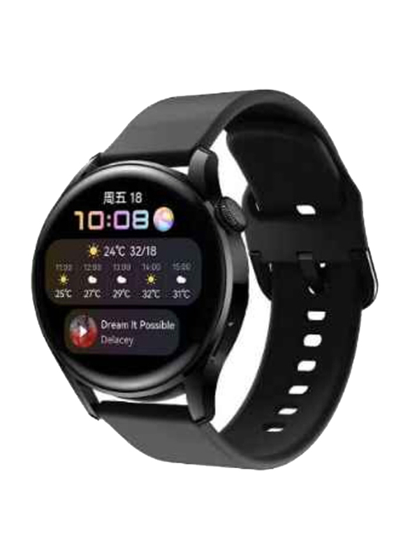 Soft Silicone Band for Huawei Watch 3, Black