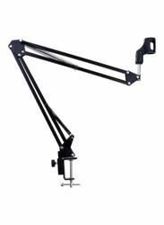 Metal Adjustable Studio Microphone Stand Suspension Boom Table Bracket, Black